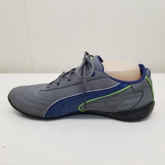 Puma 6.5 Sneakers Running Shoes Gray Blue Lime - Picture 3 of 8